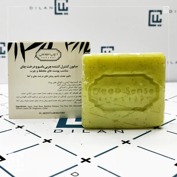 صابون بامبو و درخت چای دیپ سنس پوست مختلط و چرب deep sense -