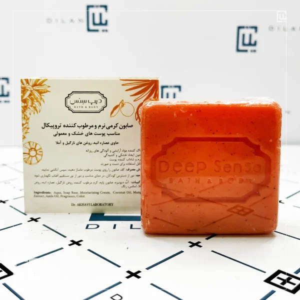 صابون تروپیکال دیپ سنس صابون کرمی نرم و مرطوب کننده deep sense